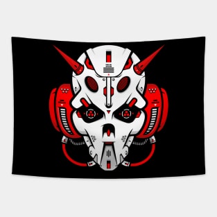 Cyber-Skull Demon Tapestry