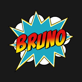 Boys Bruno Name Superhero Comic Book T-Shirt