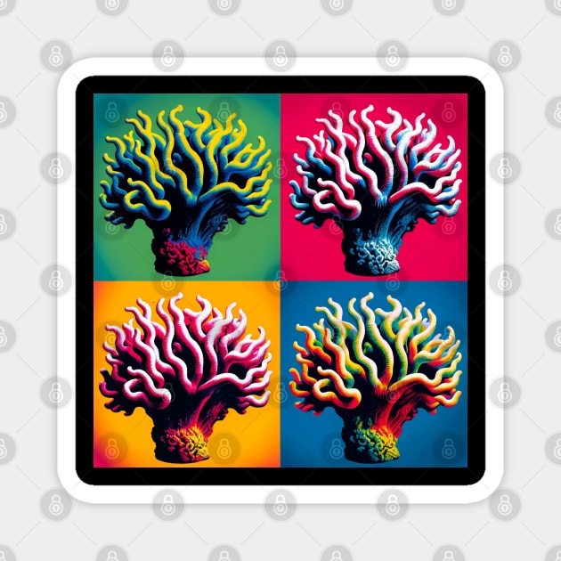 Pop Elegance Coral - Cool Underwater Magnet by PawPopArt