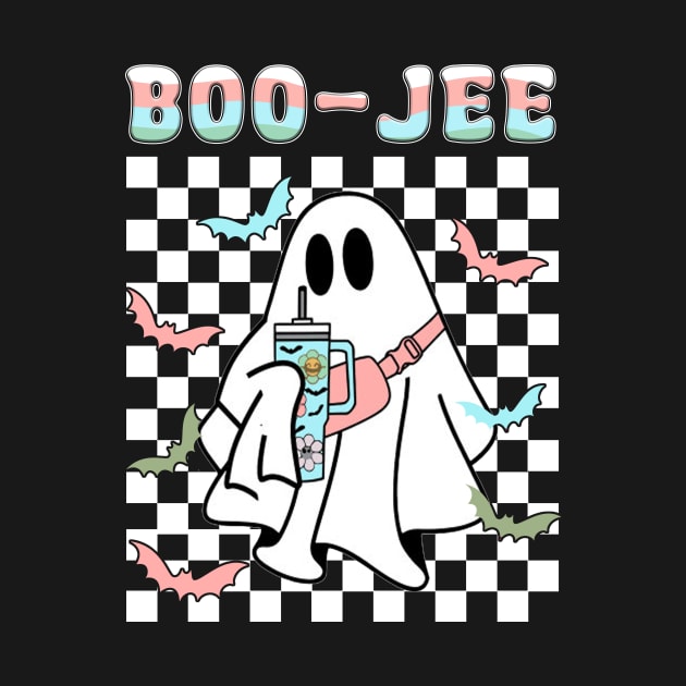 Spooky Season Cute Ghost Halloween Costume Boujee Boo-Jee by JennyArtist