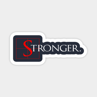 Stronger motivation quotes vintage graphics Magnet