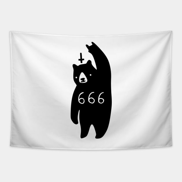 BLACK BEAR METAL Tapestry by obinsun