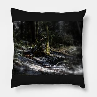 snowy Oregon forest 9 Pillow