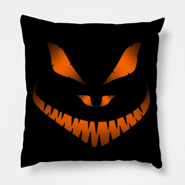 Halloween Scary Face Pillow by Nerd_art