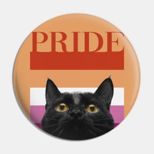 Vintage Black Cat Lesbian Pride Pin