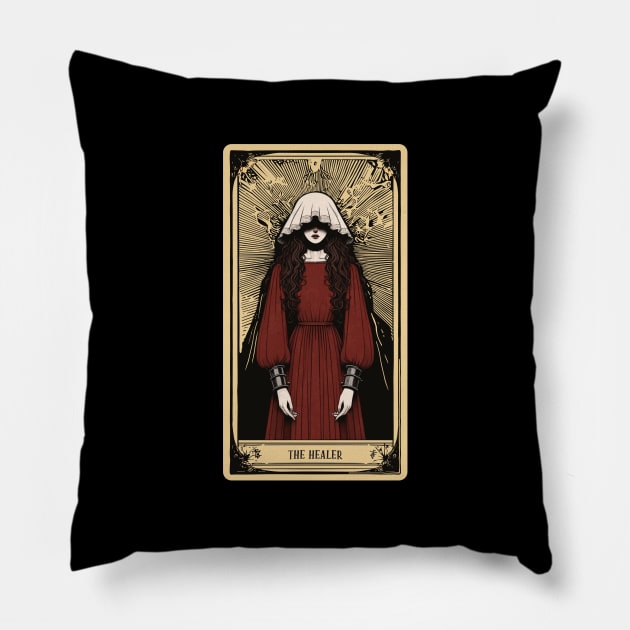 The Healer Tarot Card Pillow by North Eastern Roots