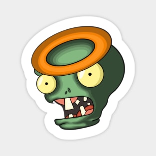 Green Zombie Face Magnet