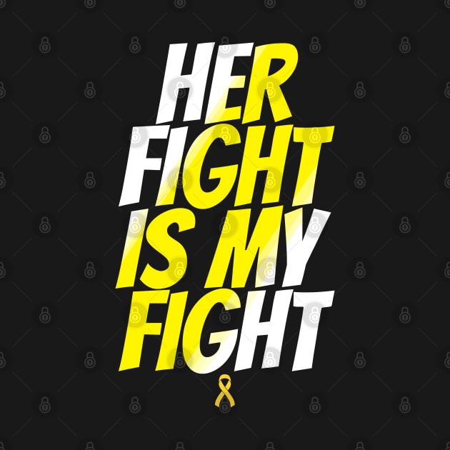 Yellow Ribbon Endometriosis Awareness | Her Fight Is My Fight by Shopinno Shirts