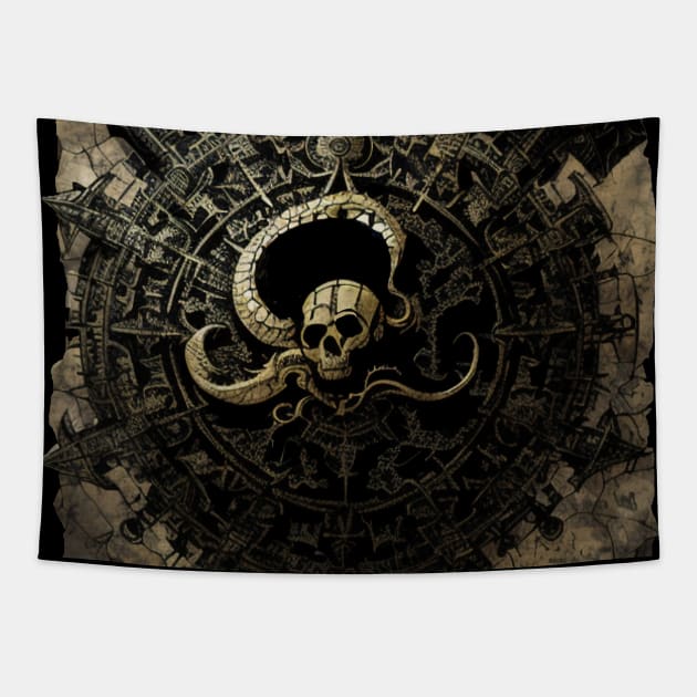 Caribbean Pirate Treasure Map Tapestry by HideTheInsanity