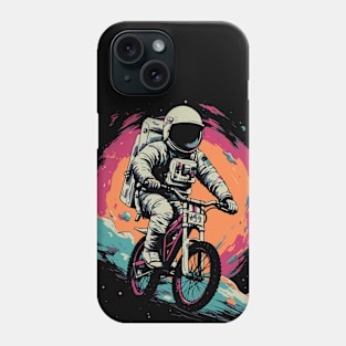 Intergalactic Bike Rider // Astronaut on a Bicycle in Outer Space B Phone Case