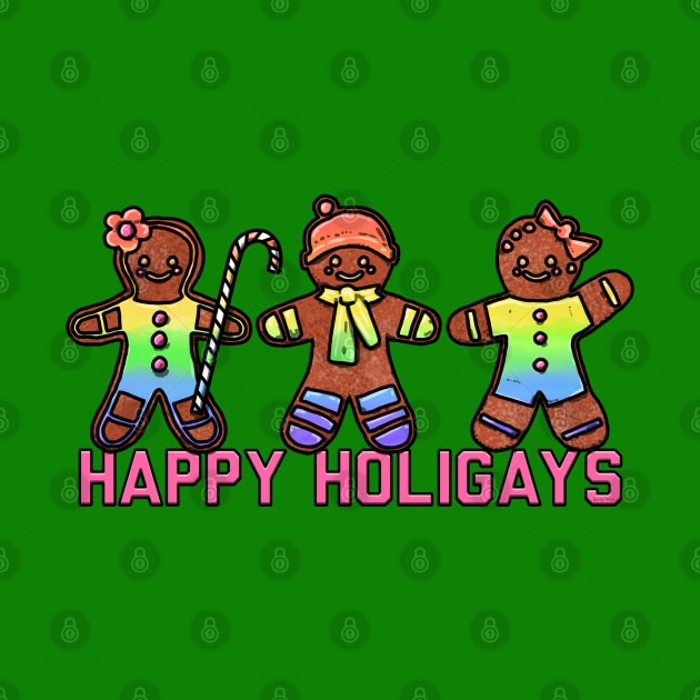 Happy Holigays Rainbow by Art by Veya