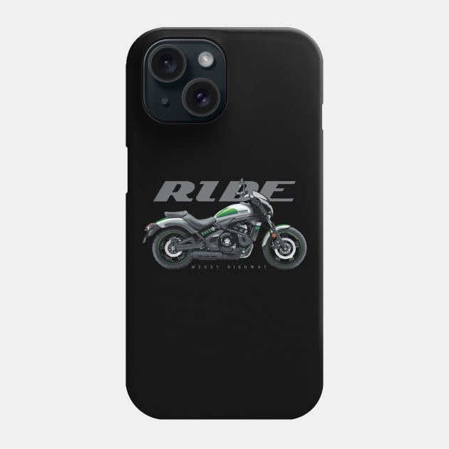 Ride cafe white/green Phone Case by MessyHighway