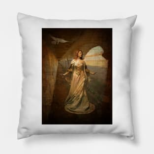 "Looking for her Knight" Pillow