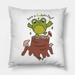 Cute frogtastic frog day design Pillow