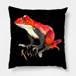 Frog Ribbit Pillow