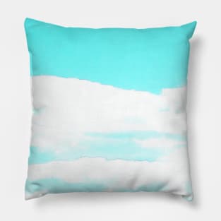 Clouds and Aqua Sky Pillow