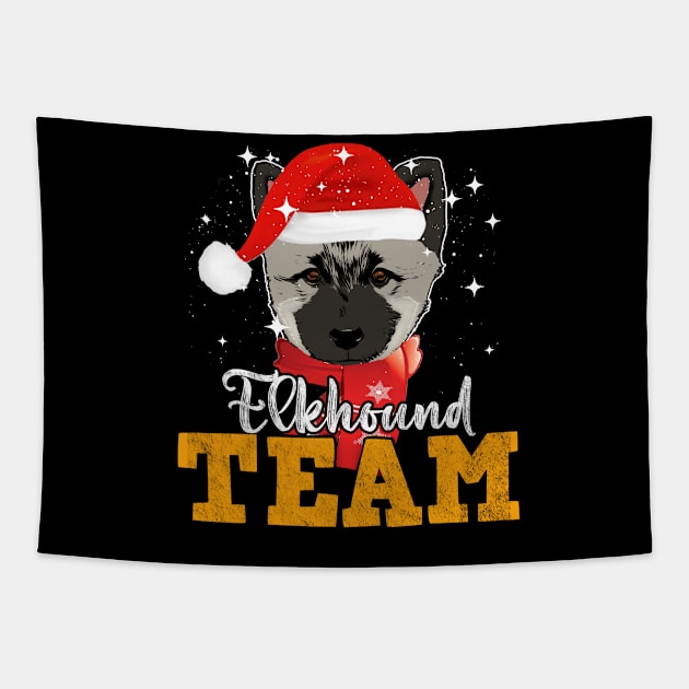 Team Norwegian Elkhound Xmas Tapestry by SmithyJ88