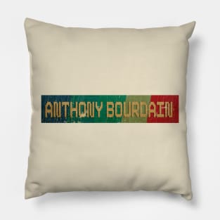 Anthony Bourdain - RETRO COLOR - VINTAGE Pillow