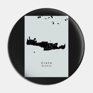 Crete Greece Island Map dark Pin