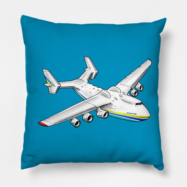 Antonov An-225 Mriya Pillow by Funky Aviation