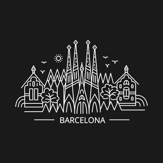 Barcelona line art by ziryna