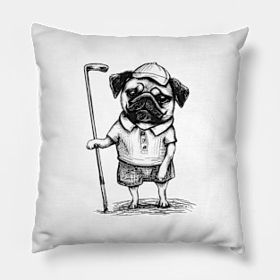 Golf Pug Pillow