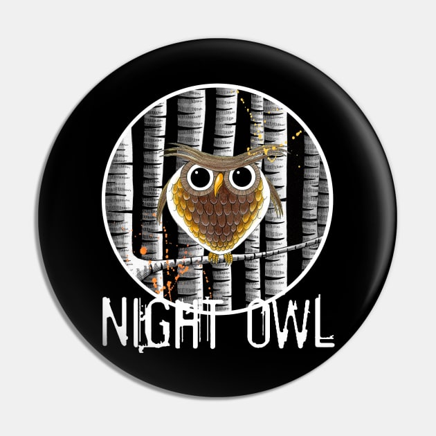 Night Owl Pin by Scratch