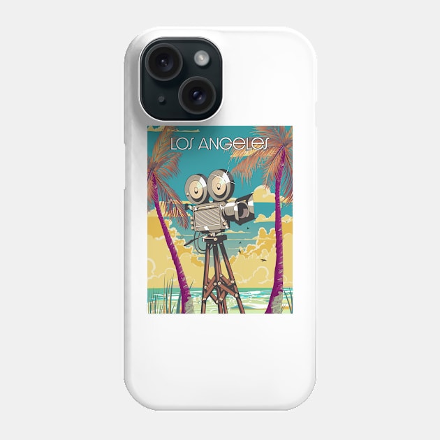 Los Angeles Movie camera Phone Case by nickemporium1