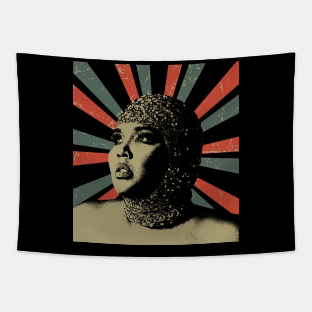 Lizzo || Vintage Art Design || Exclusive Art Tapestry by Setipixel