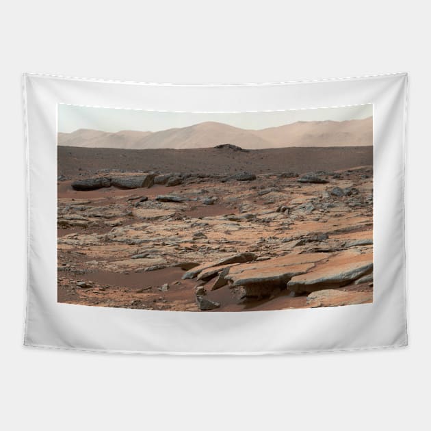 Erosion on Mars, Curiosity rover image (C023/5354) Tapestry by SciencePhoto