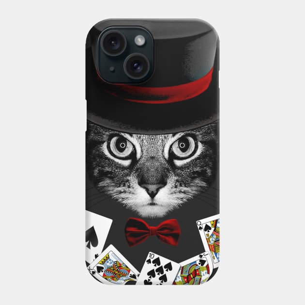 illusionist Cat Phone Case by clingcling