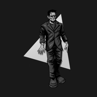 Frankenstein's Monster Black and White T-Shirt