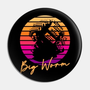 Big Worm Retro Pin