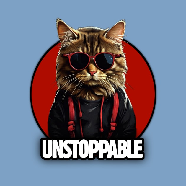 Unstoppable Motivational Cat Design by Mustapha Sani Muhammad