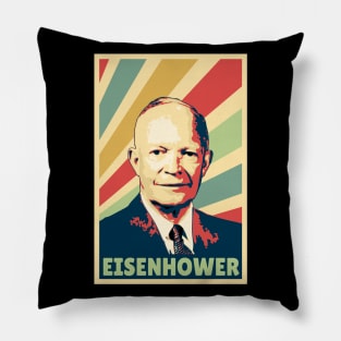 Dwight D. Eisenhower Vintage Colors Pillow