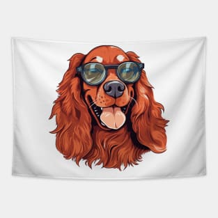 Summer dog in sunglasses, summer spaniel Tapestry