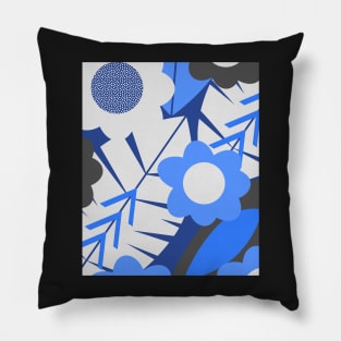 Fantastic jungle in blue Pillow