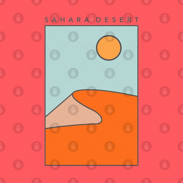 Minimal Style 'Sahara Desert' Illustration Artwork by DankFutura