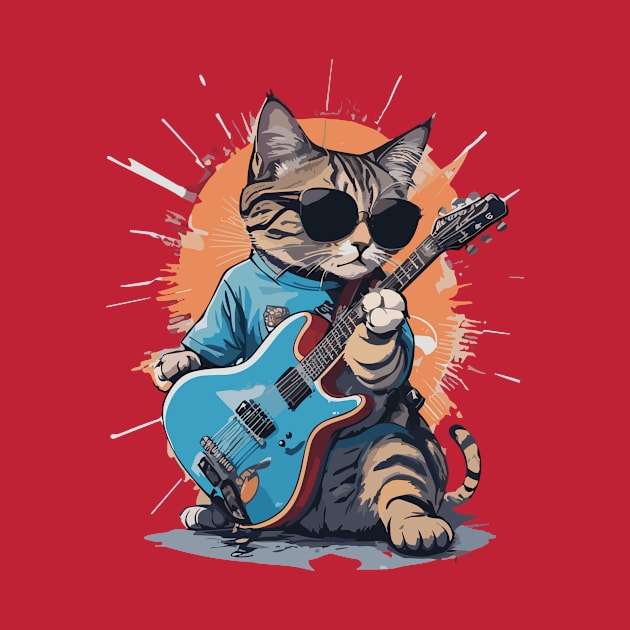 Cat Play Guitar by ReaBelle