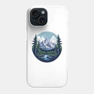 Nature Landscape, the mountain is engulfed by endless tall and beautiful trees Phone Case