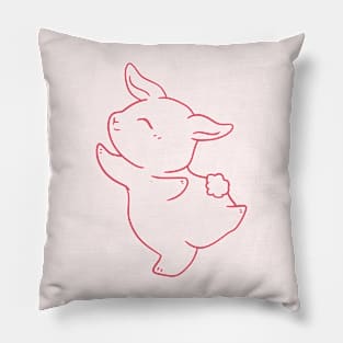 Claude Rabbit Happy Go Lucky | Bunniesmee Wedding Edition Pillow