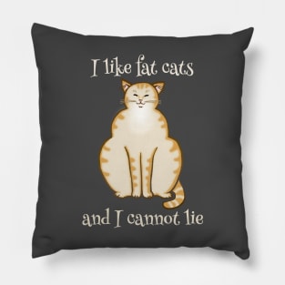 I like fat cats and I cannot lie - Funny Cat Design Pillow