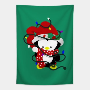 CHRISTMAS PENGUIN Tapestry