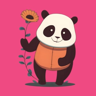 Panda Bear n Sunflower T-Shirt