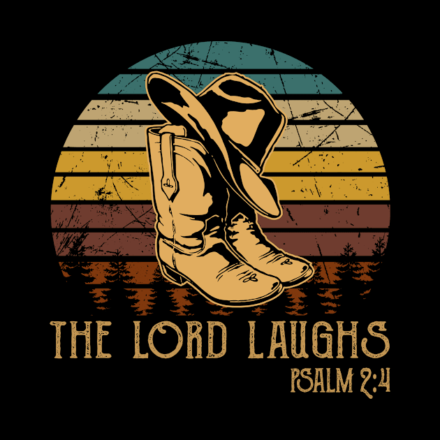 The Lord Laughs Cowboy Boots by Beard Art eye