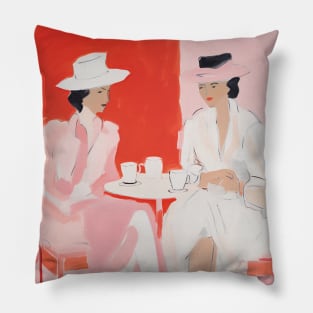 Coffee With Pink Women Pillow