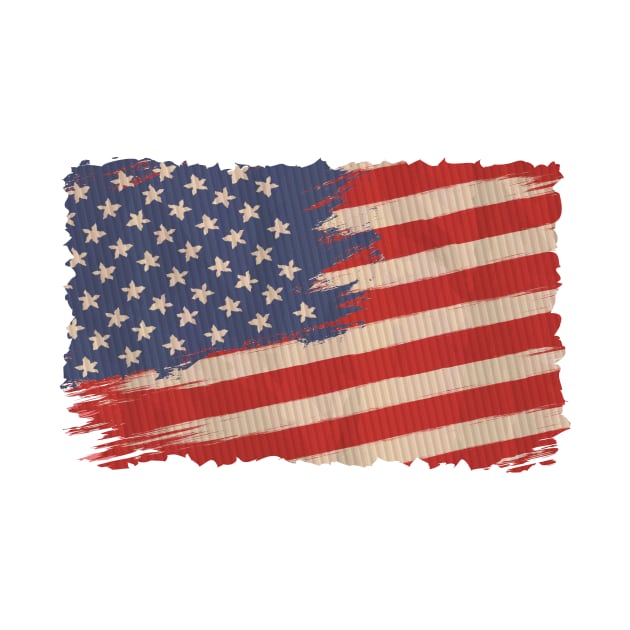 Flag of USA in vintage style. by Sir13