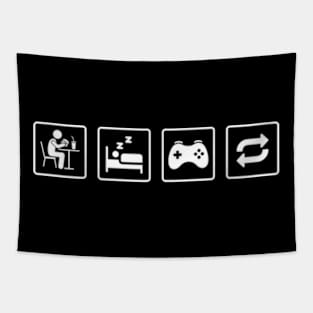 Eat, Sleep, Games V.3 Tapestry