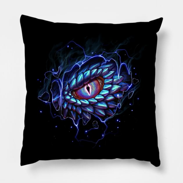 Lightning Dragon Eye Pillow by chriskar