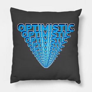 Optimistic blue Pillow